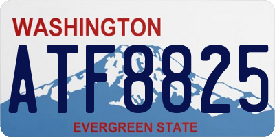 WA license plate ATF8825