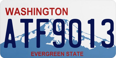 WA license plate ATF9013