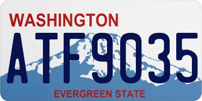 WA license plate ATF9035