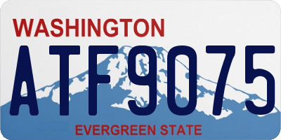 WA license plate ATF9075