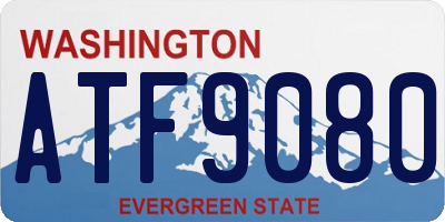 WA license plate ATF9080
