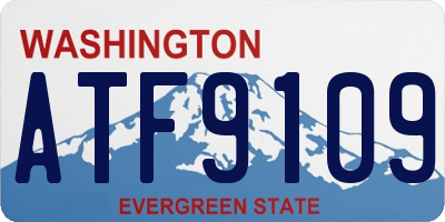 WA license plate ATF9109