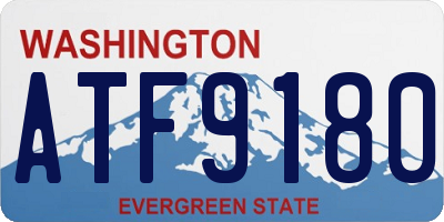 WA license plate ATF9180