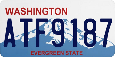 WA license plate ATF9187