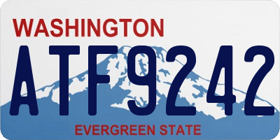 WA license plate ATF9242