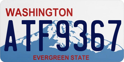 WA license plate ATF9367