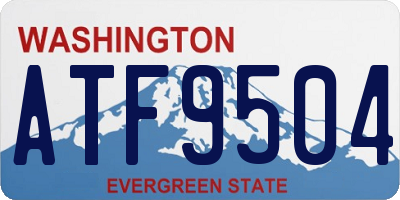 WA license plate ATF9504