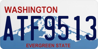 WA license plate ATF9513