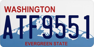 WA license plate ATF9551