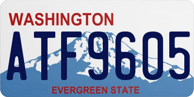 WA license plate ATF9605