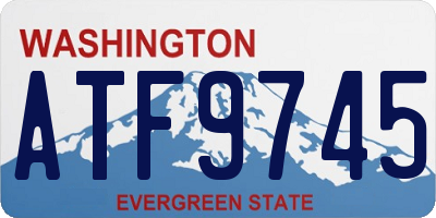 WA license plate ATF9745