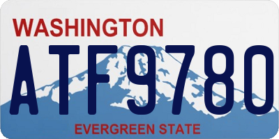 WA license plate ATF9780