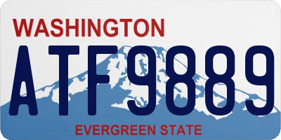 WA license plate ATF9889