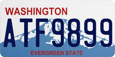 WA license plate ATF9899