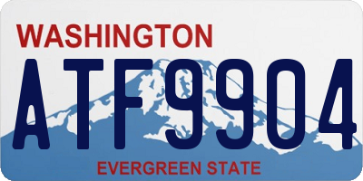 WA license plate ATF9904