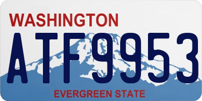 WA license plate ATF9953