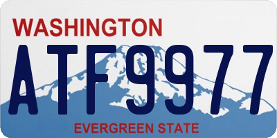 WA license plate ATF9977