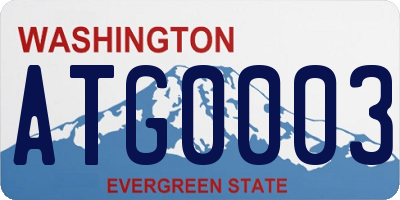 WA license plate ATG0003