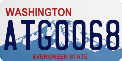 WA license plate ATG0068