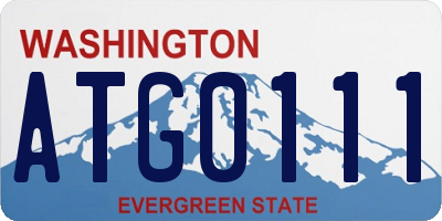 WA license plate ATG0111