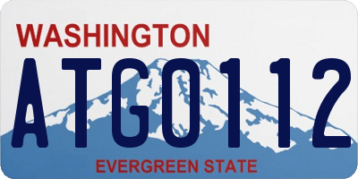 WA license plate ATG0112