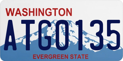 WA license plate ATG0135