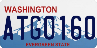 WA license plate ATG0160