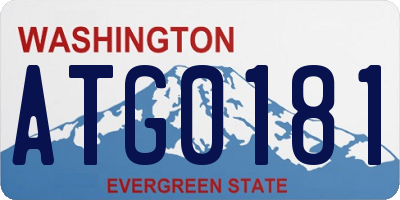 WA license plate ATG0181