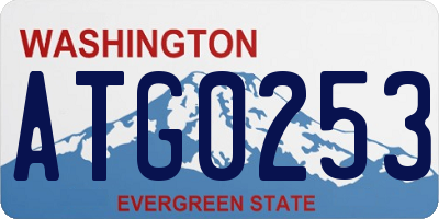 WA license plate ATG0253