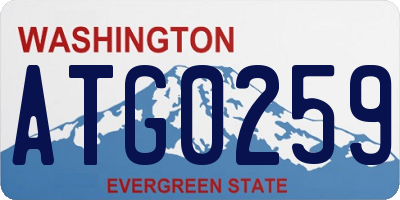 WA license plate ATG0259