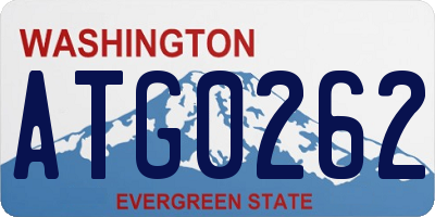 WA license plate ATG0262