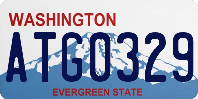WA license plate ATG0329