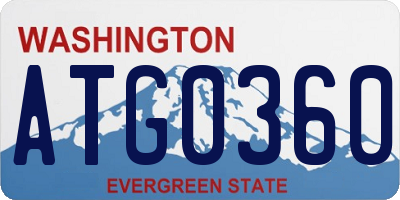 WA license plate ATG0360