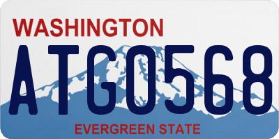WA license plate ATG0568