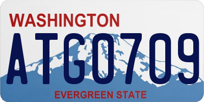 WA license plate ATG0709