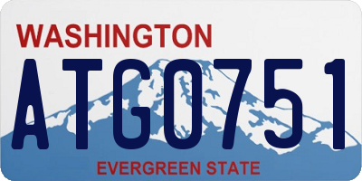 WA license plate ATG0751