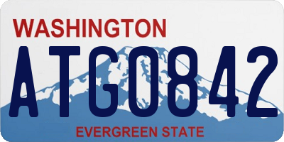 WA license plate ATG0842
