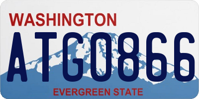 WA license plate ATG0866