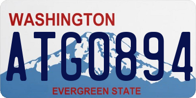 WA license plate ATG0894