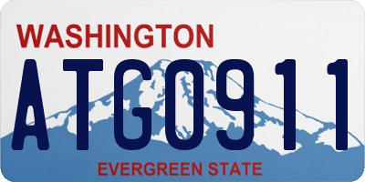 WA license plate ATG0911