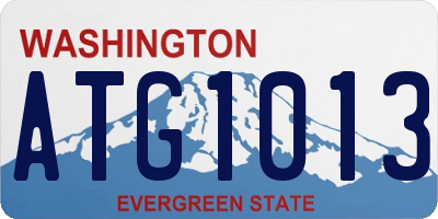 WA license plate ATG1013