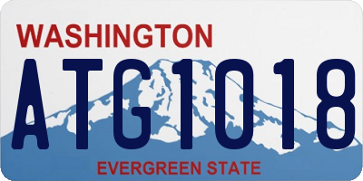 WA license plate ATG1018