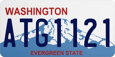 WA license plate ATG1121