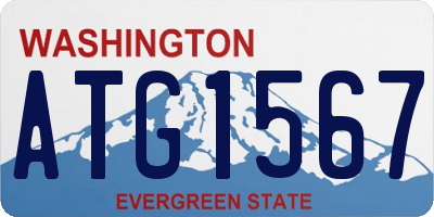 WA license plate ATG1567
