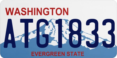 WA license plate ATG1833