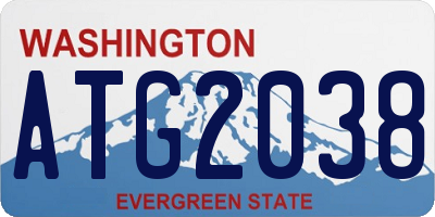 WA license plate ATG2038