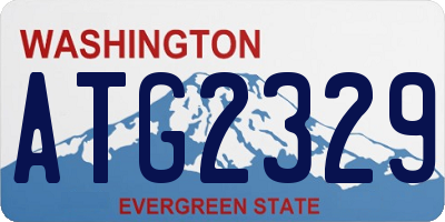 WA license plate ATG2329