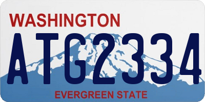 WA license plate ATG2334
