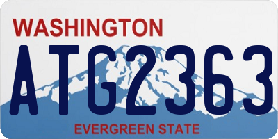 WA license plate ATG2363
