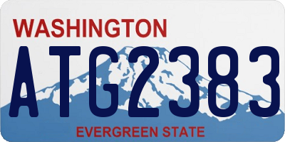 WA license plate ATG2383
